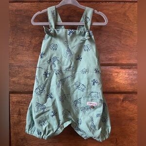 JBeenz | Made in South Africa - Green Safari Print Kids Overalls (12-24 months)